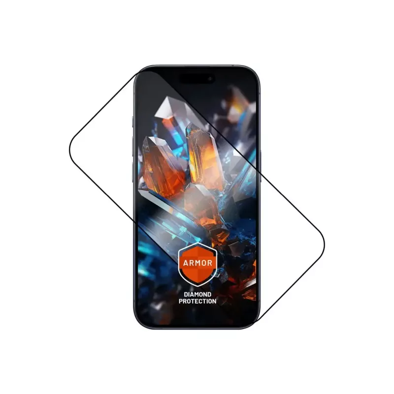 Displayschutzfolie FIXED für Apple iPhone 17 Pro — gehärtetes Glas, schwarz, Armor-Design, Anti-Staub-Applikator, AR-Schicht