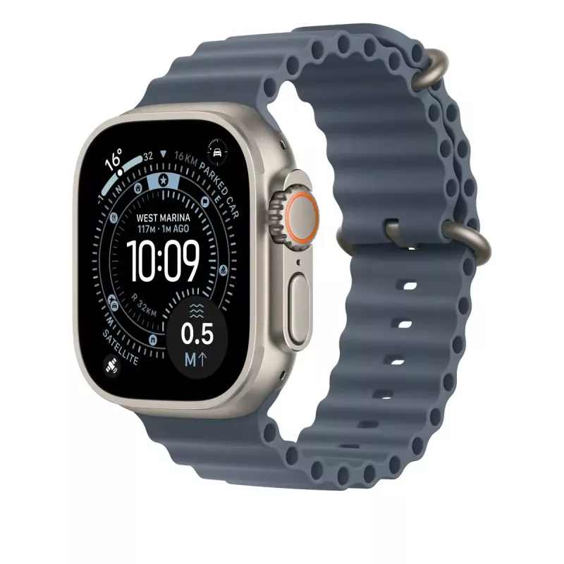 Band Apple Natural Titanium Finish MGCC4ZM/A Blau Fluorelastomer 49 mm