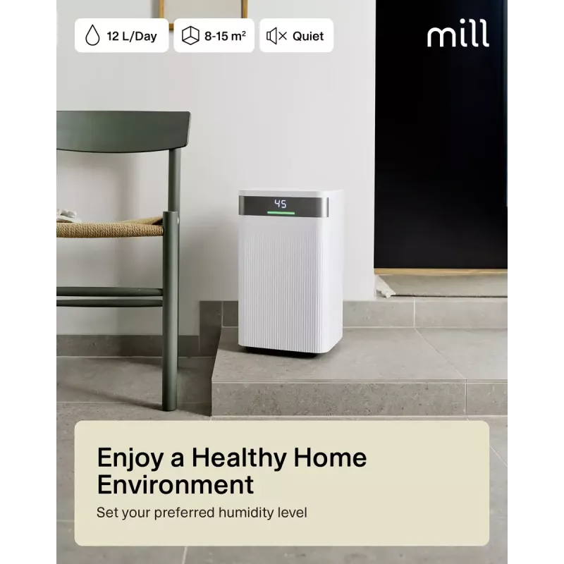 Luftentfeuchter Mill MDH12 200W für Räume bis 15 m²