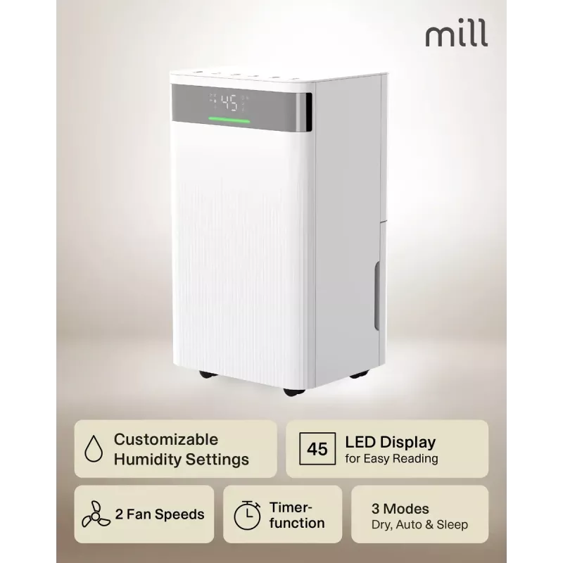 Luftentfeuchter Mill MDH12 200W für Räume bis 15 m²