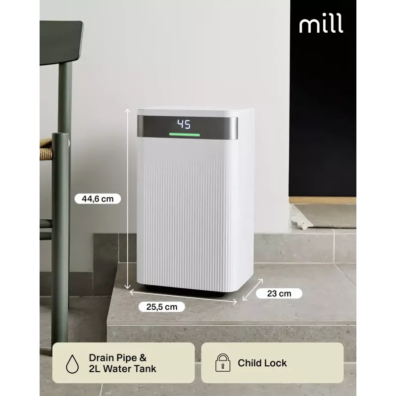 Luftentfeuchter Mill MDH12 200W für Räume bis 15 m²