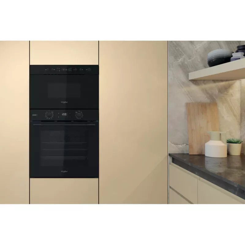 Einbau-Mikrowelle Whirlpool MBNA920B, Grill, 750 W, 22 L, schwarz, Push-Tür