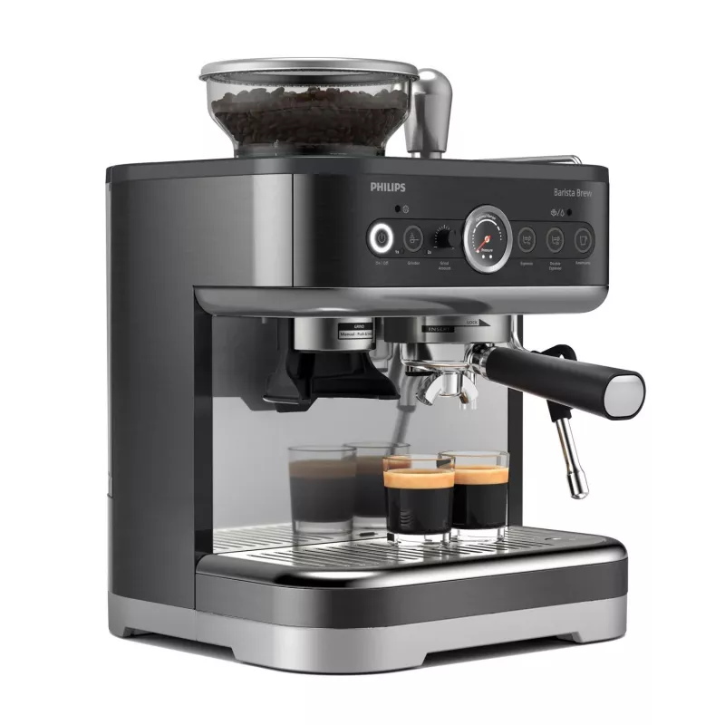 Philips Barista Brew PSA3218/10 Espressomaschine mit Cappuccinatore, Schwarz