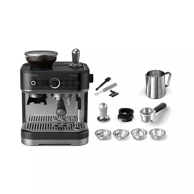 Philips Barista Brew PSA3218/10 Espressomaschine mit Cappuccinatore, Schwarz