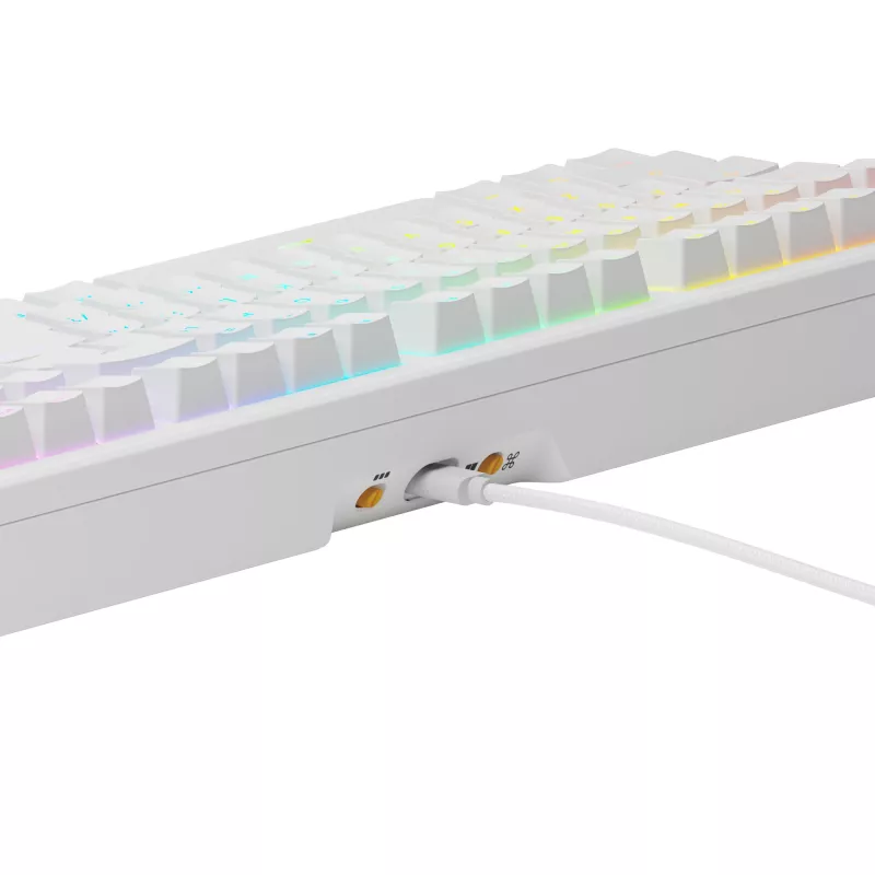 Glorious GMMK 3 HE 100 % Prebuilt kabelgebundene Gaming-Tastatur, Fox HE Switches, ANSI US, Weiß