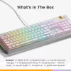 Glorious GMMK 3 HE 100 % Prebuilt kabelgebundene Gaming-Tastatur, Fox HE Switches, ANSI US, Weiß