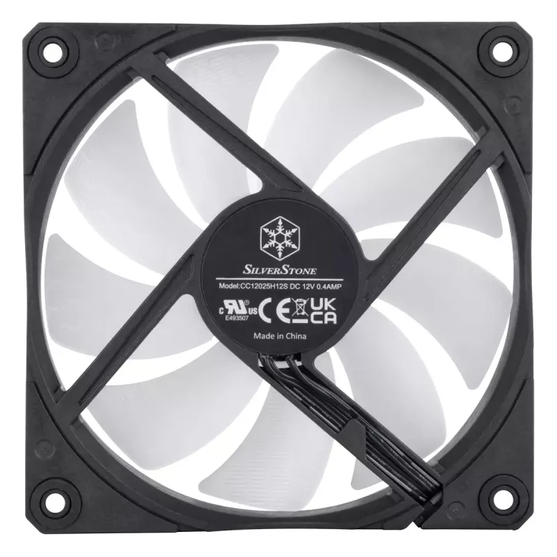 SilverStone Shark Force SST-SF120B-ARGB 120-mm-Gehäuselüfter, ARGB, schwarz