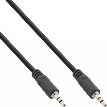 InLine Audiokabel 3,5 mm Stereo Stecker/Stecker 5 m, 3,5 mm, Stecker, 3,5 mm, Stecker, 5 m, Schwarz