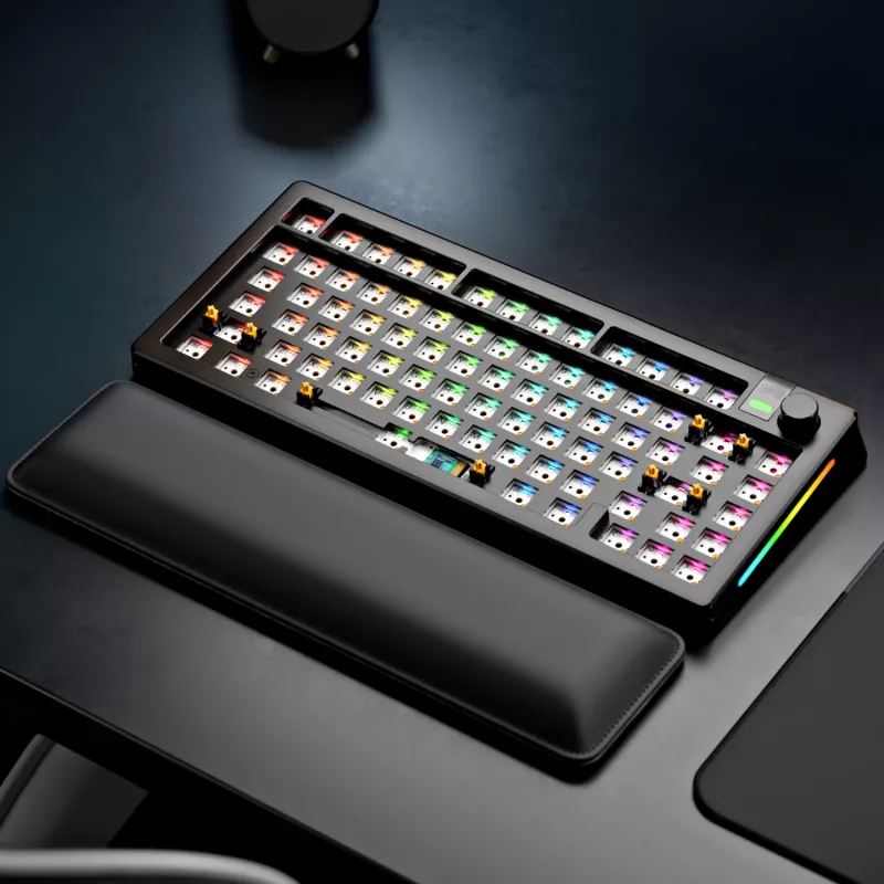Glorious GMMK 3 Pro 75% Barebone Gaming-Tastatur GLO-KB-GMMK3-PRO-75-BB-W-BLK-US, kabelgebunden, ANSI-US-Layout, schwarz
