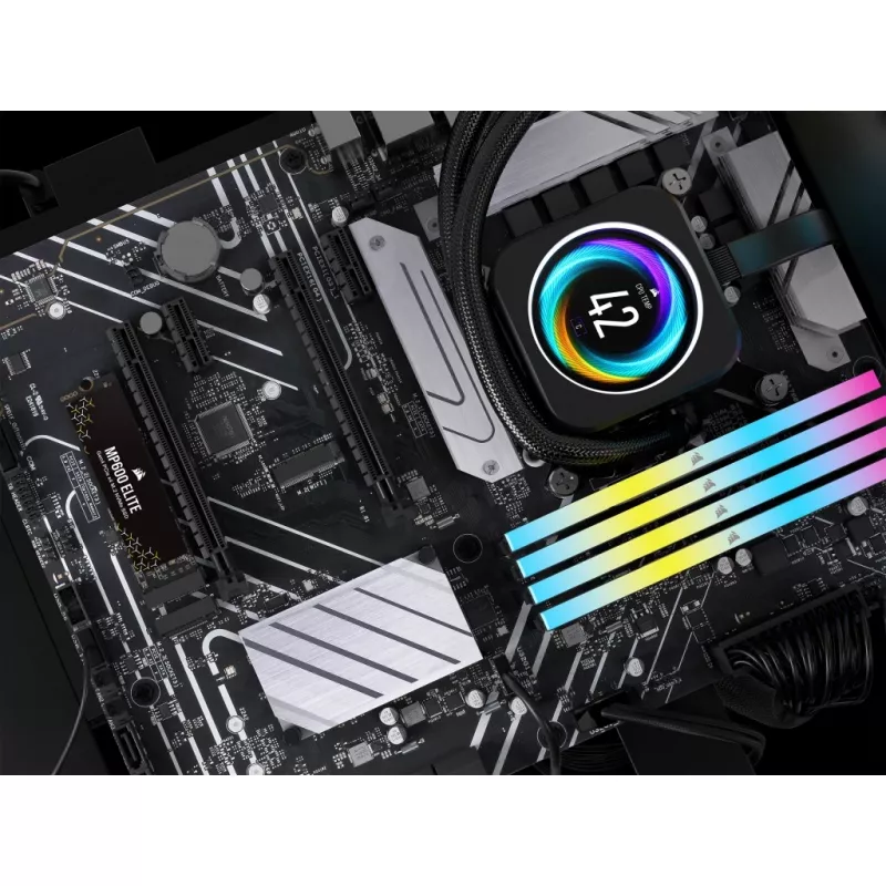 Corsair MP600 Elite CSSD-F1000GBMP600ENH SSD, 1 TB, M.2 2280, PCIe 4.0 x4 NVMe, 3D TLC, 256-Bit-AES-Verschlüsselung