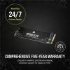 Corsair MP600 Elite CSSD-F1000GBMP600ENH SSD, 1 TB, M.2 2280, PCIe 4.0 x4 NVMe, 3D TLC, 256-Bit-AES-Verschlüsselung