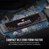 Corsair MP600 Elite CSSD-F1000GBMP600ENH SSD, 1 TB, M.2 2280, PCIe 4.0 x4 NVMe, 3D TLC, 256-Bit-AES-Verschlüsselung