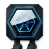 SilverStone Permafrost PF360-ARGB V2 SST-PF360-ARGB-V2 360-mm-AiO-Flüssigkeits-CPU-Kühler, ARGB, inkl. RGB-Controller, Schwarz