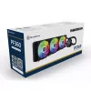 SilverStone Permafrost PF360-ARGB V2 SST-PF360-ARGB-V2 360-mm-AiO-Flüssigkeits-CPU-Kühler, ARGB, inkl. RGB-Controller, Schwarz