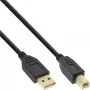 InLine 34518S USB-2.0-Kabel Typ A Stecker / Typ B Stecker, vergoldet, 2 m, Schwarz