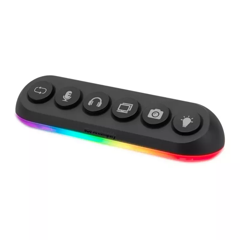 Streamplify HUB DECK 5 USB-Hub, 4x USB 3.0, 1x USB 2.0, RGB, 12V, EU-Netzkabel, schwarz