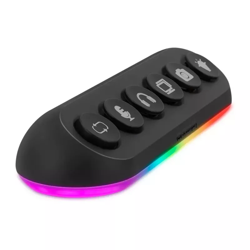 Streamplify HUB DECK 5 USB-Hub, 4x USB 3.0, 1x USB 2.0, RGB, 12V, EU-Netzkabel, schwarz