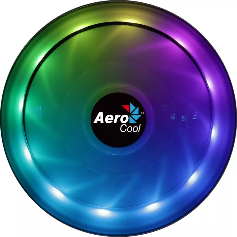 Aerocool Core Plus CPU-Kühler, ARGB, 120 mm, Schwarz