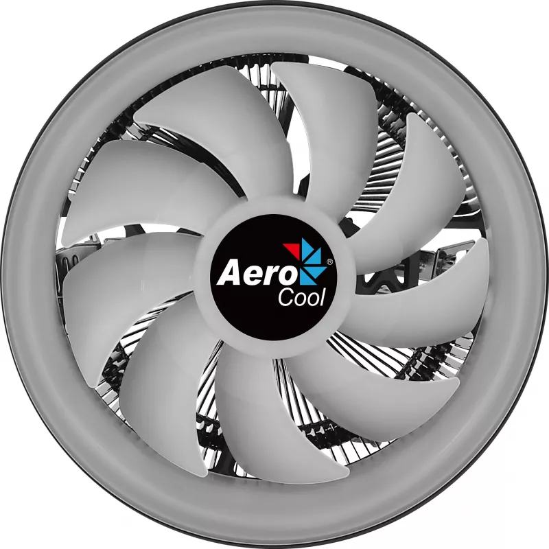 Aerocool Core Plus CPU-Kühler, ARGB, 120 mm, Schwarz