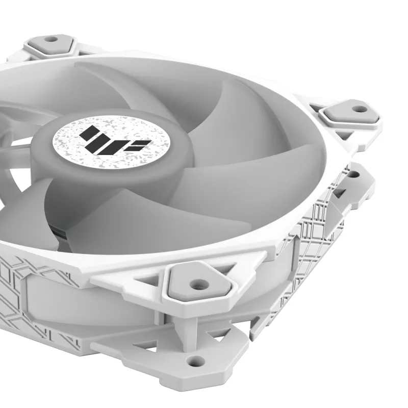 Luftkühler ASUS TUF GAMING TF120 ARGB WHITE EDITION — 3×120 mm Lüfter, 1900 U/min, 29 dB, Fernbedienung