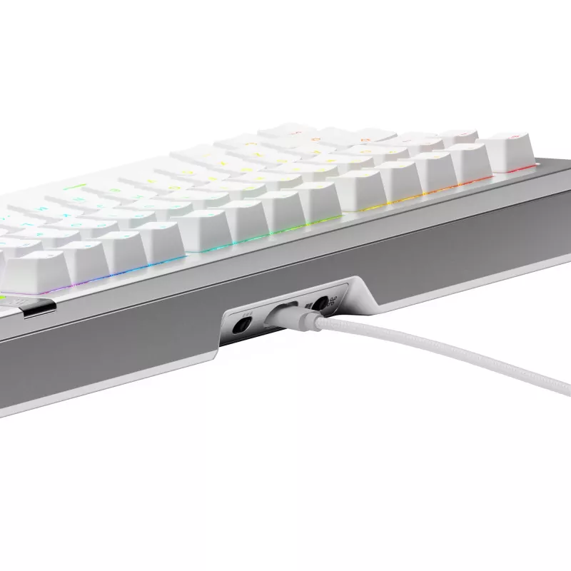 Glorious GMMK 3 Pro 75% Custom Gaming-Tastatur, Pre-Built, kabelgebunden, Fox Switches, ANSI (US), silber