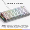 Glorious GMMK 3 Pro 75% Custom Gaming-Tastatur, Pre-Built, kabelgebunden, Fox Switches, ANSI (US), silber