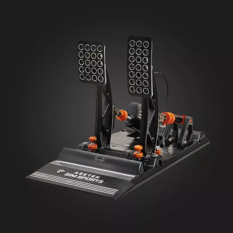 Asetek SimSports Invicta Sim-Racing-Pedalset mit Gas- und Bremspedal 40-010-0000001