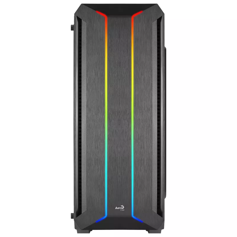 Aerocool SKYLINEV2BK PC ATX Case Dual Front Panel LED ARGB Fan ARGB 12cm Schwarz