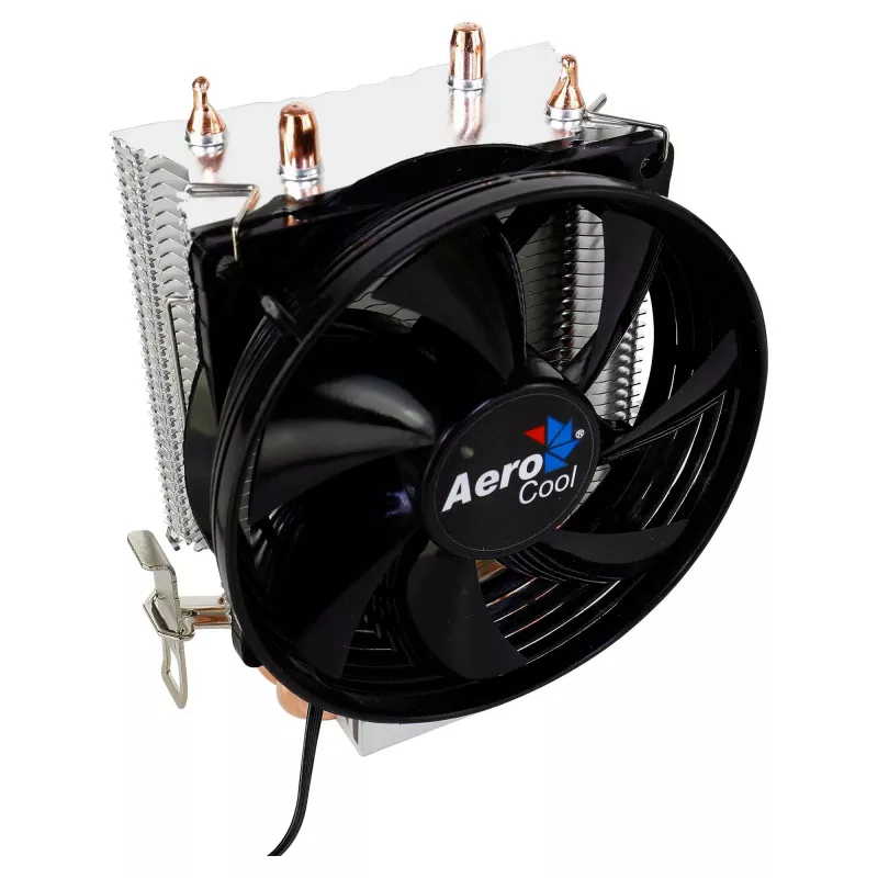AEROCOOL VERKHO2 CPU-Kühler mit 90-mm-Lüfter, hydraulischem Lager, 800–2000 RPM, 110 W TDP, Multi-Sockel-Unterstützung