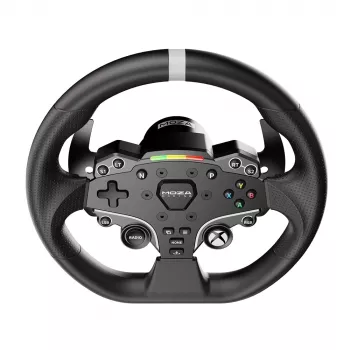 Moza Racing ESX Lenkrad, Lenkrad, Xbox, D-Pad, Home-Taste, Menütaste, Starttaste, Schwarz, Aluminium, Polyurethan, Aluminium