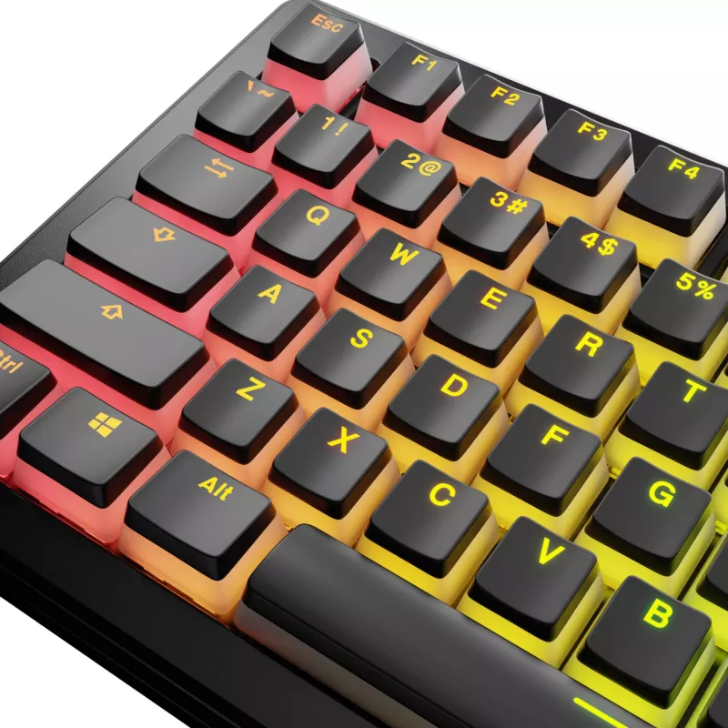 Glorious GPBT Aura V3 Tastenkappen-Set, ANSI-Layout (US), PBT, Doubleshot, schwarz