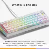 Mechanische Gaming-Tastatur GLORIOUS GMMK 3 65% Weiß — Kabelgebunden USB, RGB, QWERTY (US)