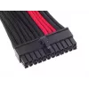 SilverStone SST-PP07-MBBR ATX-24-Pin-Verlängerungskabel, 0,3 m, schwarz/rot
