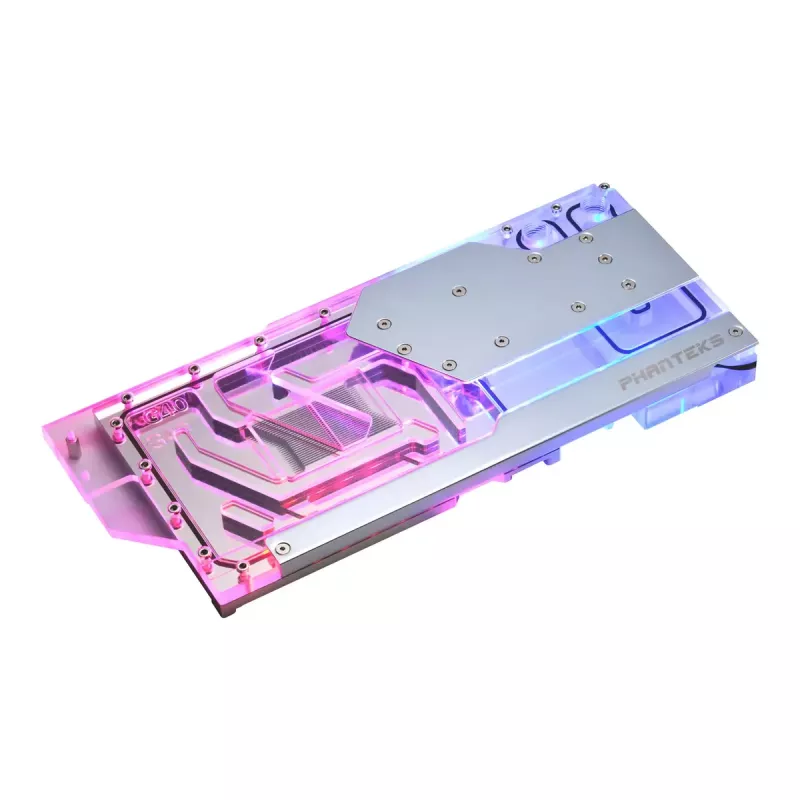Wasserblock + Backplate Phanteks Glacier G40 Acrylic Copper Grau Transparent