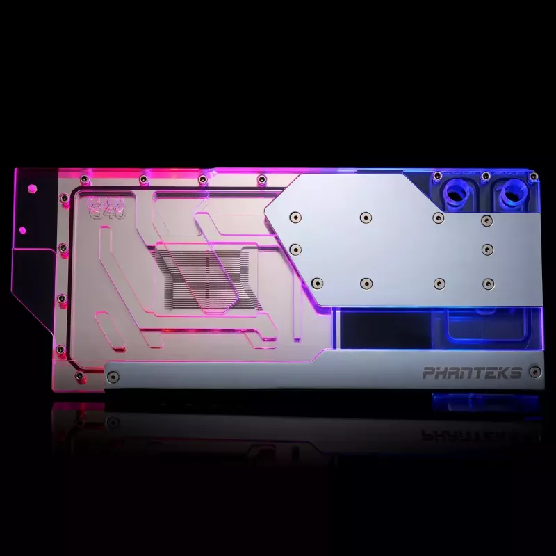 Wasserblock + Backplate Phanteks Glacier G40 Acrylic Copper Grau Transparent