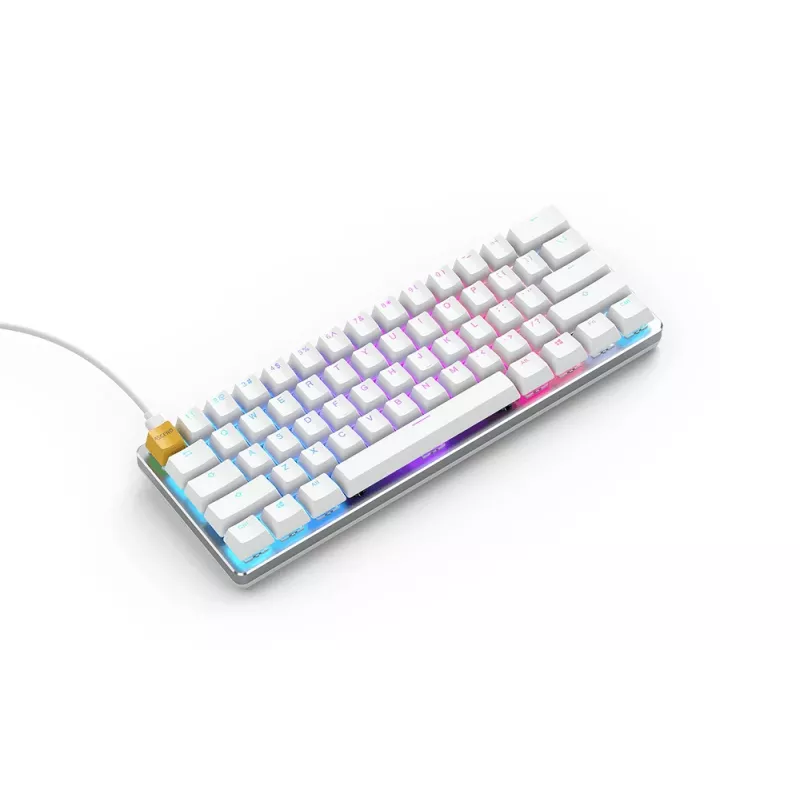 Glorious Gaming GMMK Tastatur USB QWERTY US International Silber, Weiß