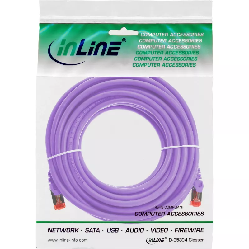 InLine Patchkabel S/FTP PiMF Cat.6 250MHz PVC Kupfer lila 5m