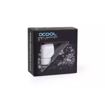 Montageset Alphacool Eiszapfen L-Verbinder drehbar G1/4 Außengewinde auf G1/4 Innengewinde weiß