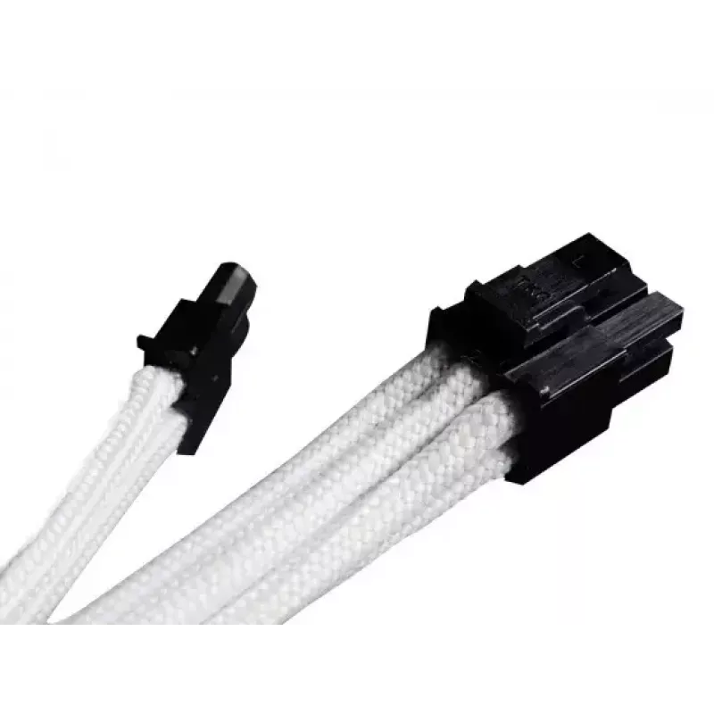 SilverStone SST-PP07-PCIW 8-Pin-PCIe auf 6+2-Pin-PCIe Verlängerungskabel, 0,25 m, weiß