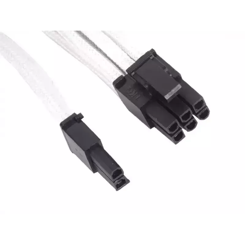 SilverStone SST-PP07-PCIW 8-Pin-PCIe auf 6+2-Pin-PCIe Verlängerungskabel, 0,25 m, weiß