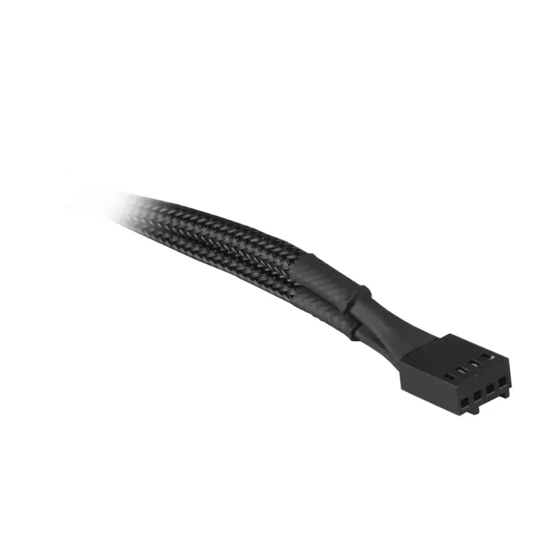 Akasa AK-CBFA04-15 PWM Lüfter-Splitterkabel, 15 cm, gesleevt, Schwarz