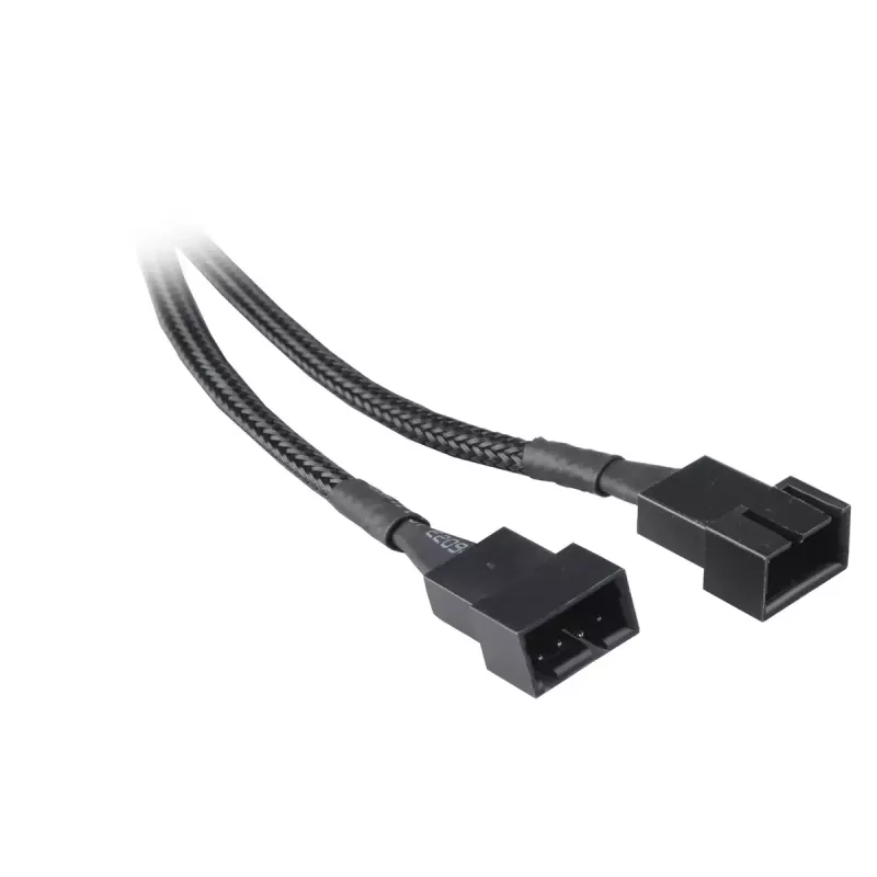 Akasa AK-CBFA04-15 PWM Lüfter-Splitterkabel, 15 cm, gesleevt, Schwarz