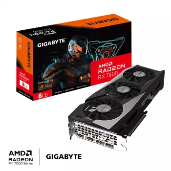 Grafikkarte GIGABYTE GAMING Radeon RX 7600 8 GB GDDR6, PCIe 4.0, 128-Bit, WINDFORCE 3X