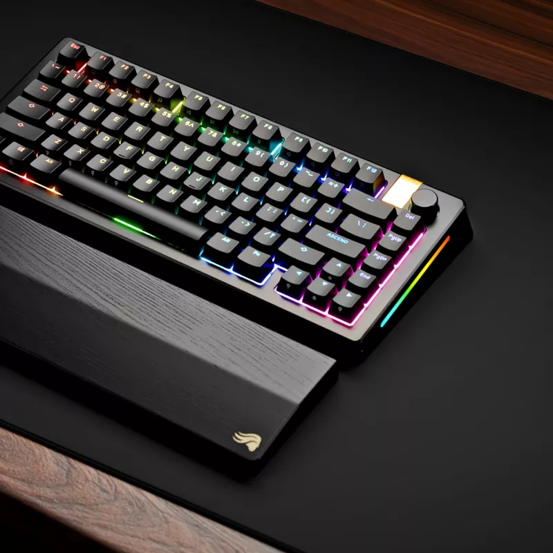 Glorious GMMK 3 Pro HE 75 % Wireless Gaming-Tastatur, Pre-Built, Fox HE Switches, ANSI (US), schwarz