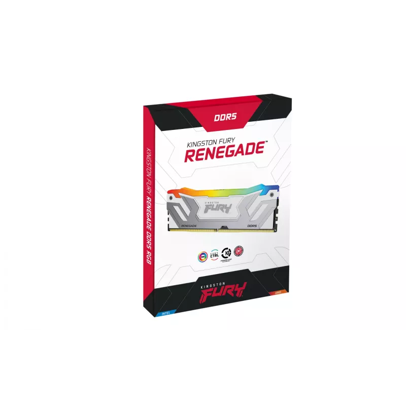 Kingston Technology FURY 48 GB 8400 MT/s DDR5 CL40 CUDIMM (Kit mit 2 Stück) Renegade RGB White XMP