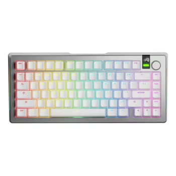 Mechanische Tastatur GLORIOUS GMMK 3 PRO 75% Prebuilt Wireless, USB + RF + Bluetooth, QWERTY, Silber