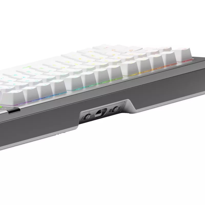 Glorious GMMK 3 Pro 75 % Wireless Gaming-Tastatur, Pre-Built, Fox Switches, US ANSI, silber