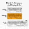 Glorious GMMK 3 Pro 75 % Wireless Gaming-Tastatur, Pre-Built, Fox Switches, US ANSI, silber