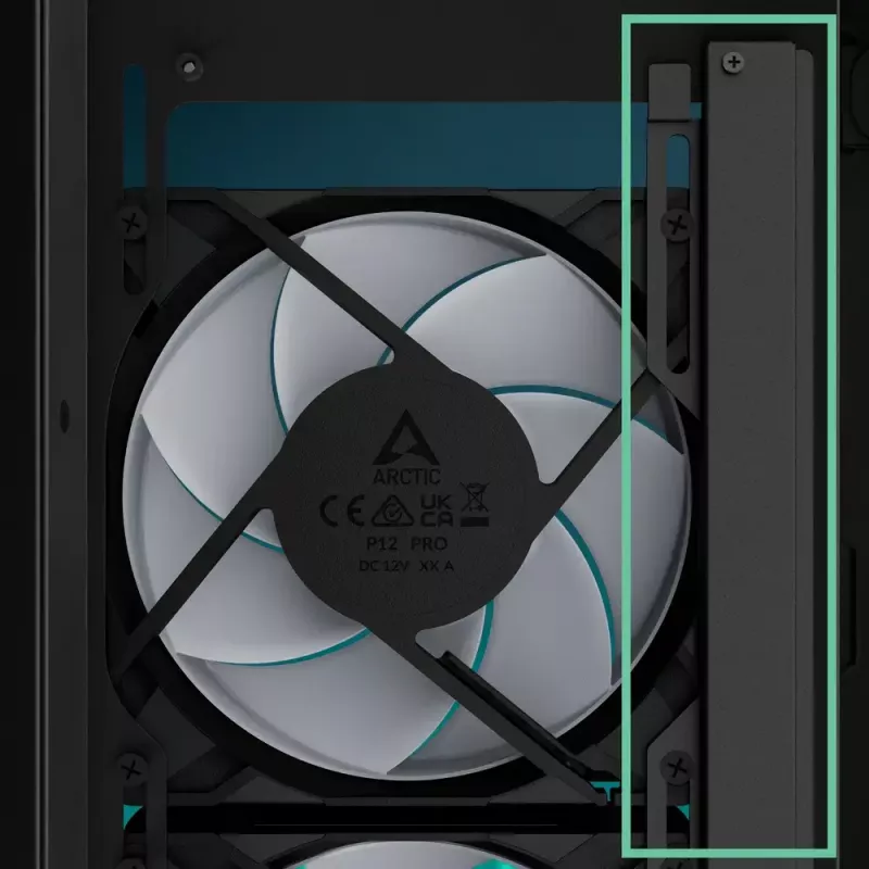 ARCTIC Xtender VG (Black) Premium E-ATX PC-Gehäuse mit vertikaler GPU-Montage