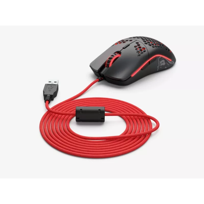 Mauskabel GLORIOUS G-ASC-RED rot 2 m geflochten Ersatz
